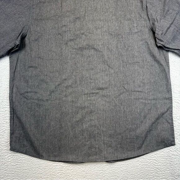 Wrangler Button Up Shirt Mens XL Gray Soft Stretch Western Outdooor Poly Cotton - Picture 9 of 15